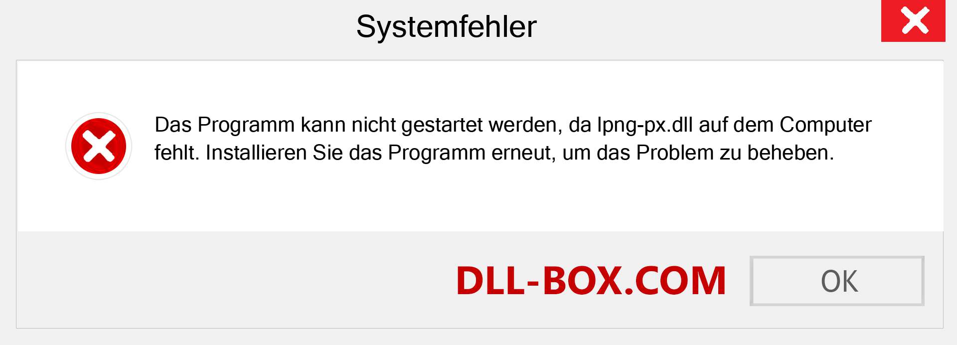 lpng-px.dll-Datei fehlt?. Download für Windows 7, 8, 10 - Fix lpng-px dll Missing Error unter Windows, Fotos, Bildern