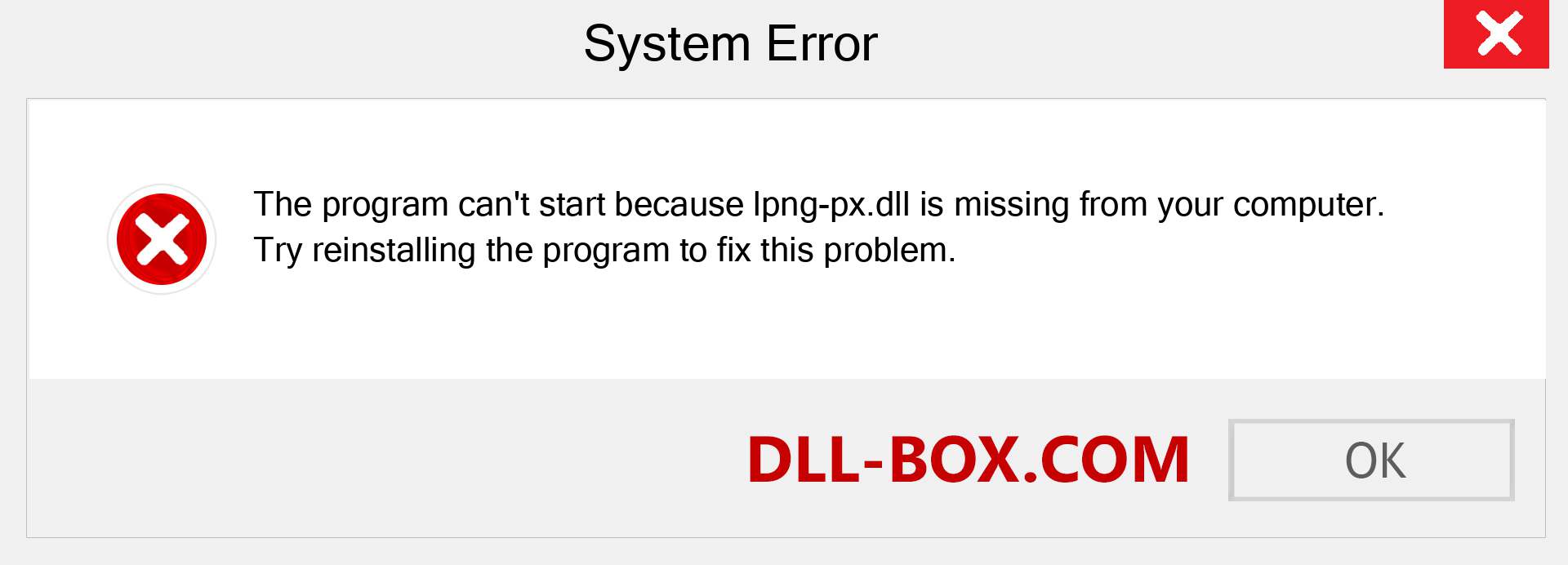  lpng-px.dll file is missing?. Download for Windows 7, 8, 10 - Fix  lpng-px dll Missing Error on Windows, photos, images