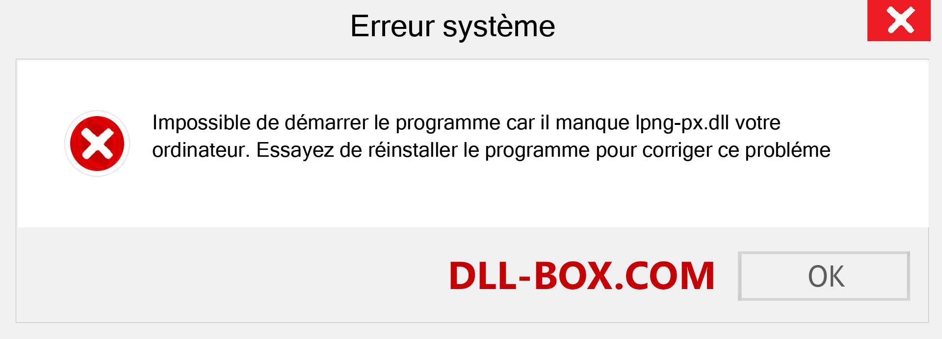 Le fichier lpng-px.dll est manquant ?. Télécharger pour Windows 7, 8, 10 - Correction de l'erreur manquante lpng-px dll sur Windows, photos, images